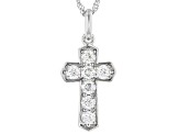 Moissanite Platineve Cross Pendant 1.12ctw DEW