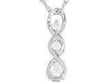 Moissanite Platineve Drop Pendant .63ct DEW