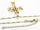 Moissanite 14k Yellow Gold Over Sterling Silver Cross Pendant .60ctw DEW.