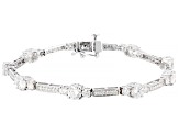 Moissanite Platineve Tennis Bracelet 6.84.ctw DEW