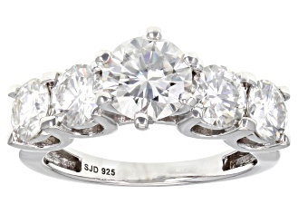 Moissanite Platineve Engagement Ring 3.20ctw DEW.