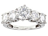 Moissanite Platineve Engagement Ring 3.20ctw DEW.