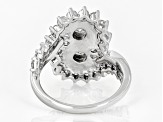 Moissanite Platineve Bypass Ring 2.30ctw DEW.