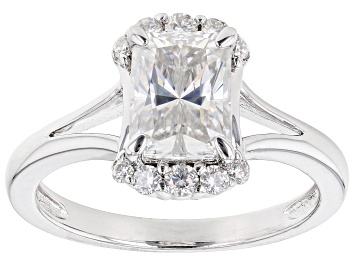 Picture of Moissanite Platineve Engagement Ring 2.06ctw DEW.