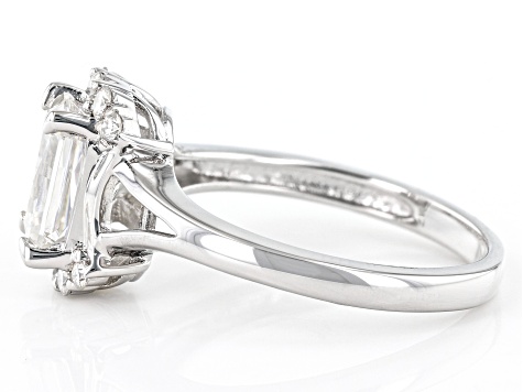 Moissanite Platineve Engagement Ring 2.06ctw DEW.