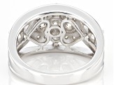 Moissanite Platineve And 14k Yellow Gold Over Silver Ring 1.30ctw DEW