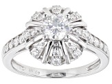 Moissanite Platineve Ring .94ctw DEW