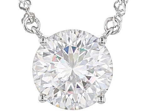 Moissanite Inferno Cut Platineve Necklace 5.66ct DEW.