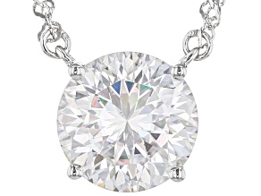 Moissanite Inferno Cut Platineve Necklace 5.66ct DEW.