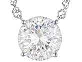 Moissanite Inferno Cut Platineve Necklace 5.66ct DEW.