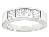 Moissanite Platineve Band Ring 1.48ctw D.E.W