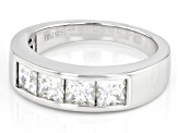 Moissanite Platineve Band Ring 1.48ctw D.E.W