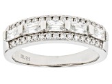 Moissanite Platineve Band Ring .75ctw DEW