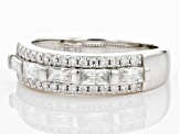 Moissanite Platineve Band Ring .75ctw DEW