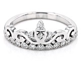 Moissanite Platineve Promise Ring .17ctw DEW