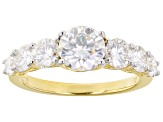 Moissanite 14k Yellow Gold Over Sterling Silver Ring 2.64ctw DEW