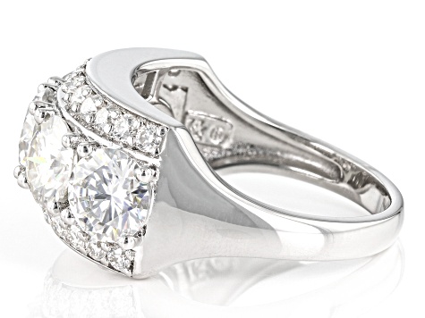 Moissanite Platineve Ring 4.78ctw DEW