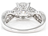 Moissanite Platineve Engagement Ring 2.40ctw DEW