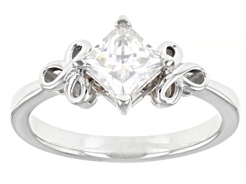 Picture of Moissanite Platineve Solitaire Ring .90ct DEW