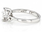 Moissanite Platineve Solitaire Ring .90ct DEW