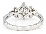 Moissanite Platineve Solitaire Ring .90ct DEW