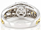 Moissanite Inferno Cut Platineve Two Tone Ring 2.63ctw DEW.