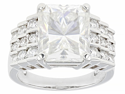 Moissanite Platineve Cocktail Ring 7.92ctw