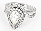 Moissanite Platineve Ring 2.16ctw DEW.