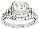 Moissanite Platineve Ring 3.34ctw DEW.