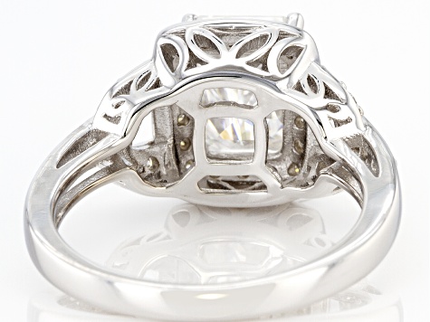 Moissanite Platineve Ring 3.34ctw DEW.