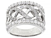 Moissanite Platineve Ring 1.14ctw DEW.