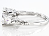 Moissanite Platineve Ring 4.78ctw DEW.