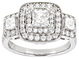 Moissanite Platineve Ring 1.96ctw DEW.