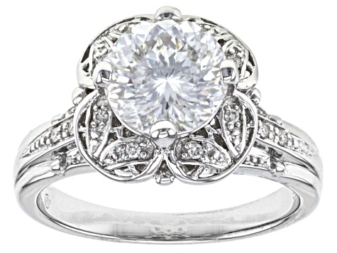 Moissanite Platineve Ring 2.34ctw DEW