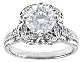 Moissanite Platineve Ring 2.34ctw DEW