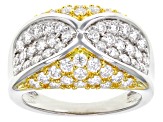 Moissanite Platineve Two Tone Ring 1.86ctw DEW