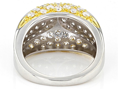 Moissanite Platineve Two Tone Ring 1.86ctw DEW