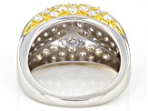 Moissanite Platineve Two Tone Ring 1.86ctw DEW