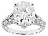 Moissanite Platineve Ring 6.32ctw DEW