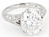 Moissanite Platineve Ring 6.32ctw DEW