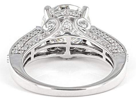 Moissanite Platineve Ring 5.89ctw DEW