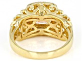 Moissanite 14k Yellow Gold Over Silver Ring 2.60ctw DEW