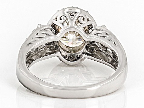 Moissanite Platineve Ring 2.76ctw DEW.