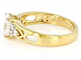 Moissanite 14k Yellow Gold Over Silver Ring 1.68ctw DEW