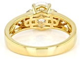 Moissanite 14k Yellow Gold Over Silver Ring 1.68ctw DEW