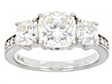 Moissanite Platineve Ring 3.28ctw DEW.