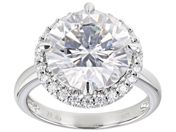 Picture of Moissanite Platineve Halo Ring 6.61ctw DEW.