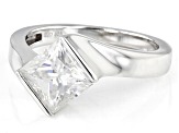 Moissanite Platineve Ring 1.80ct D.E.W