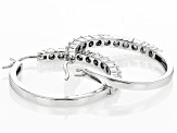 Moissanite Platineve Hoop Earrings 2.40ctw D.E.W