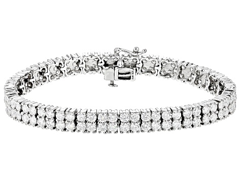 Moissanite Platineve Tennis Bracelet 12.00ctw D.E.W